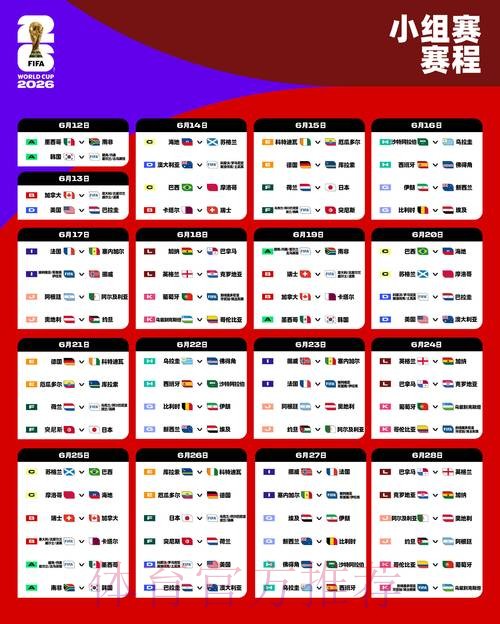 2026世界杯完整赛程实时更新比赛时间表直播平台